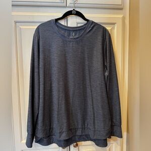 Sketchers LA Pullover Long Sleeve Top Curved hem Soft Stretchy Women's XL